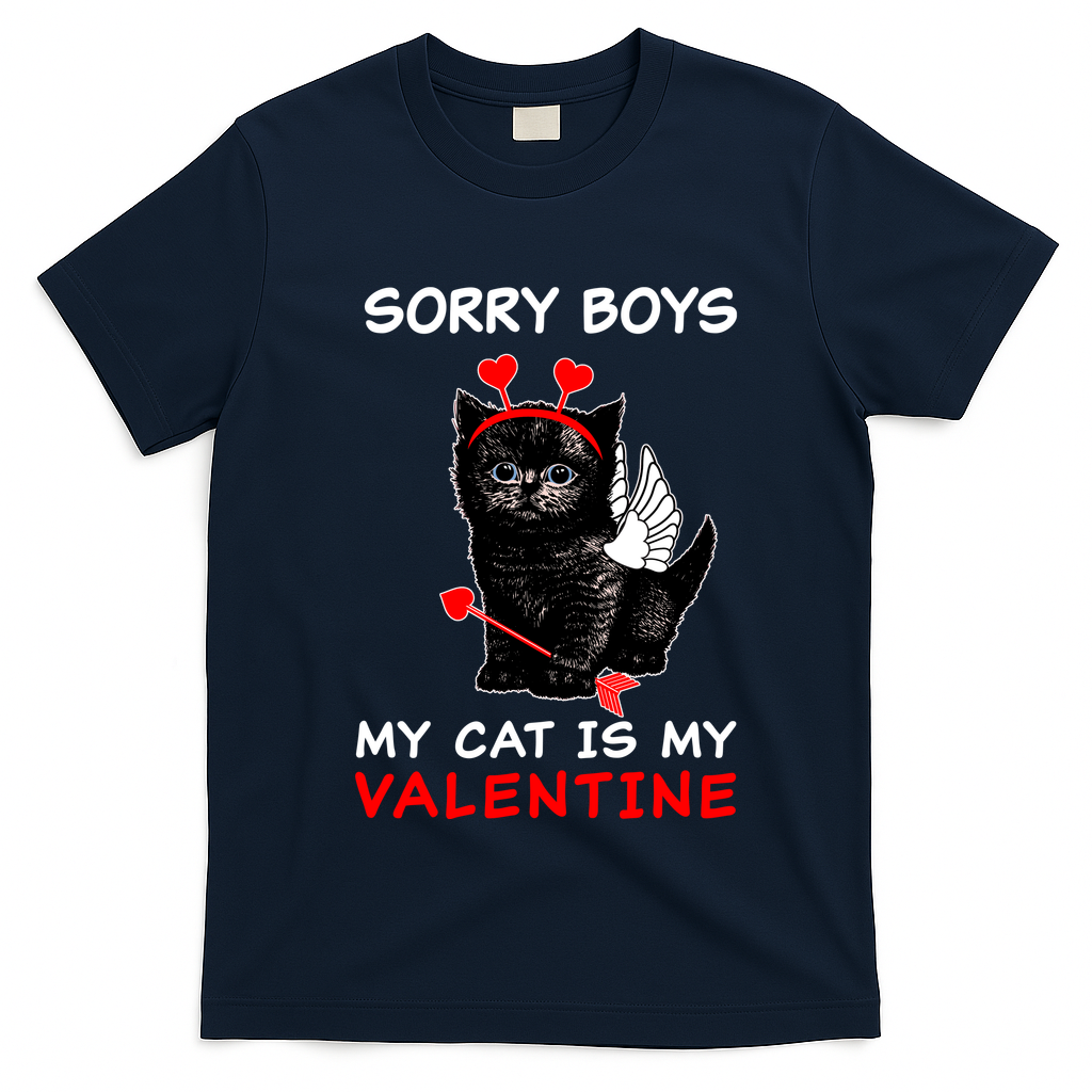 Sorry Boys My Cat Is My Valentine T-Shirt