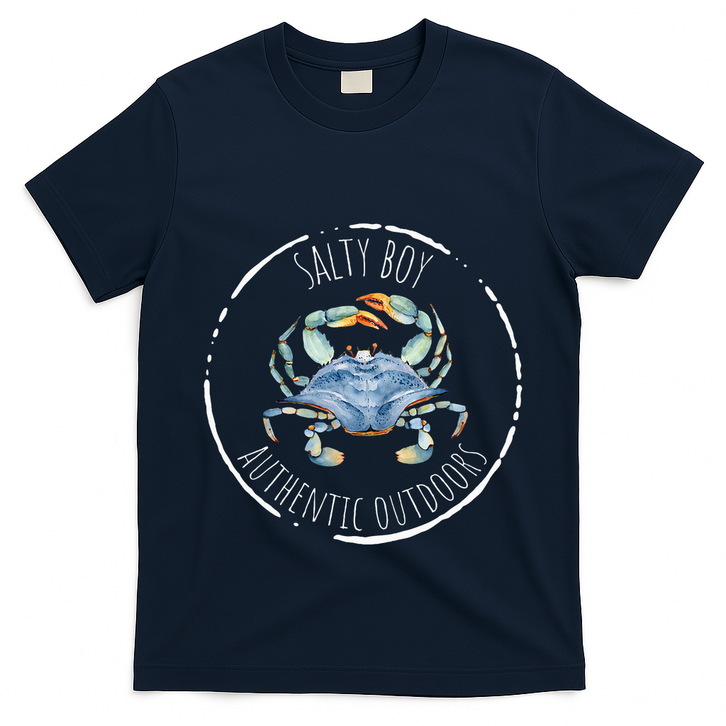 Salty Boy Salty Attitude Funny Fishing Crab Fishing Salty T-Shirt