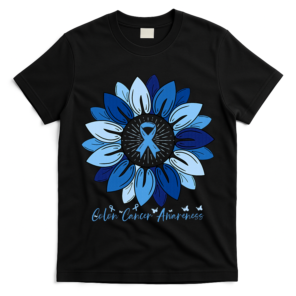 Sunflower Colon Cancer Awareness Month T-Shirt