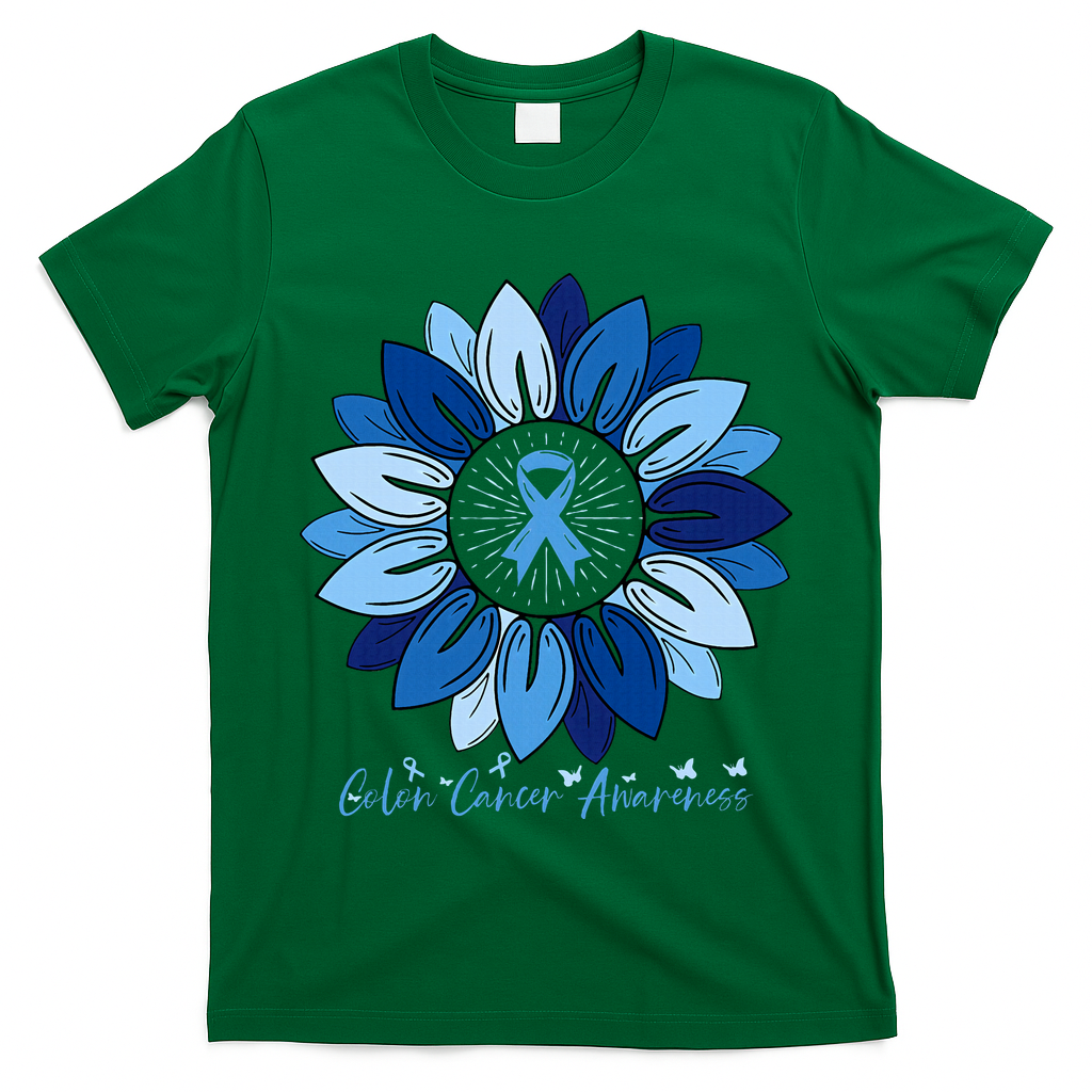 Sunflower Colon Cancer Awareness Month T-Shirt