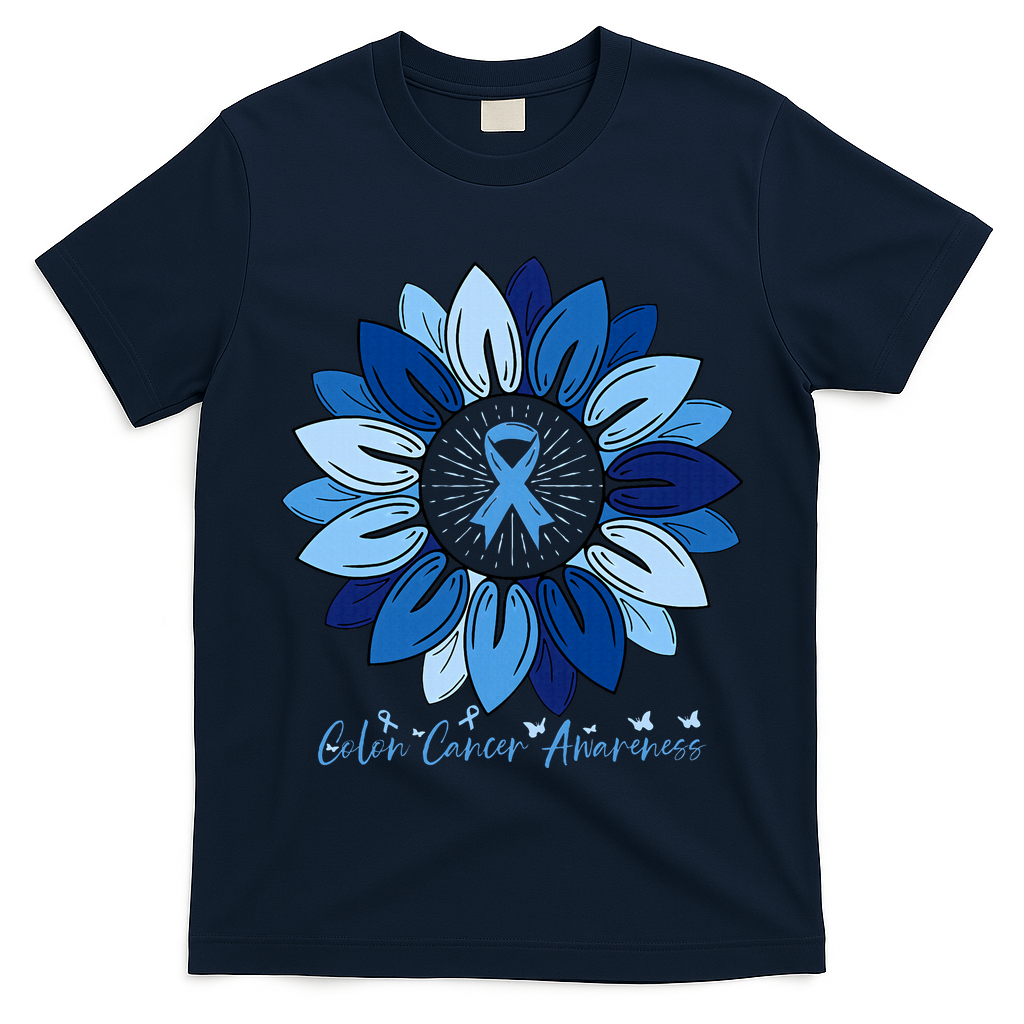 Sunflower Colon Cancer Awareness Month T-Shirt