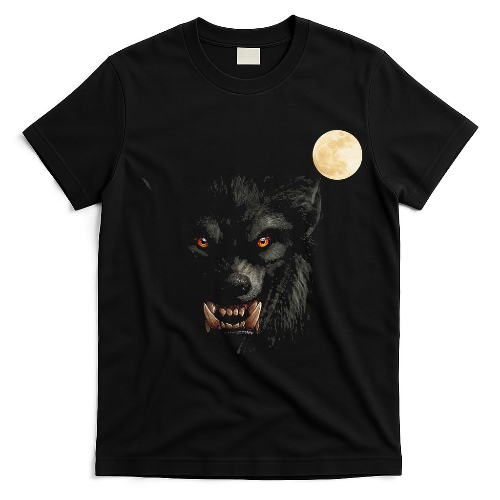 Scary Cool Halloween Werewolf Lychan Trick Or Treat Party T-Shirt - Black