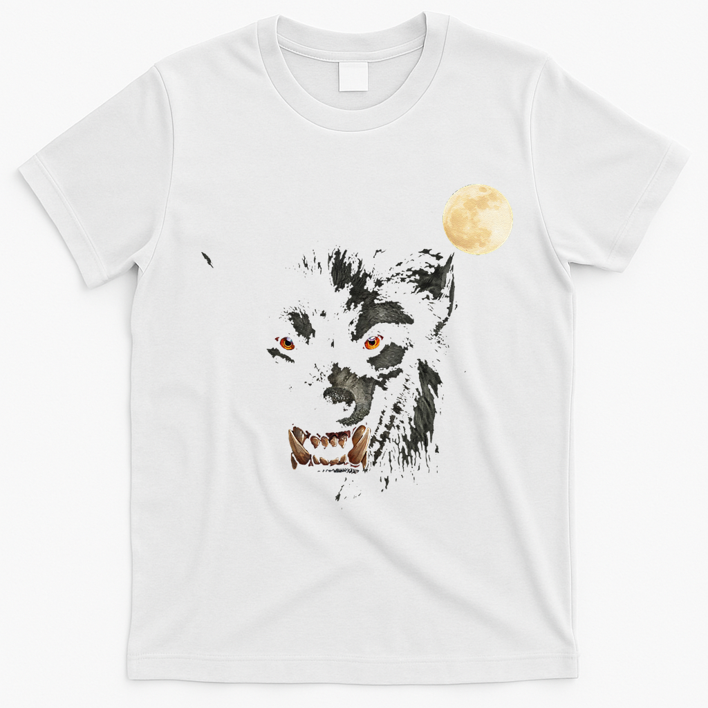 Scary Cool Halloween Werewolf Lychan Trick Or Treat Party T-Shirt - White