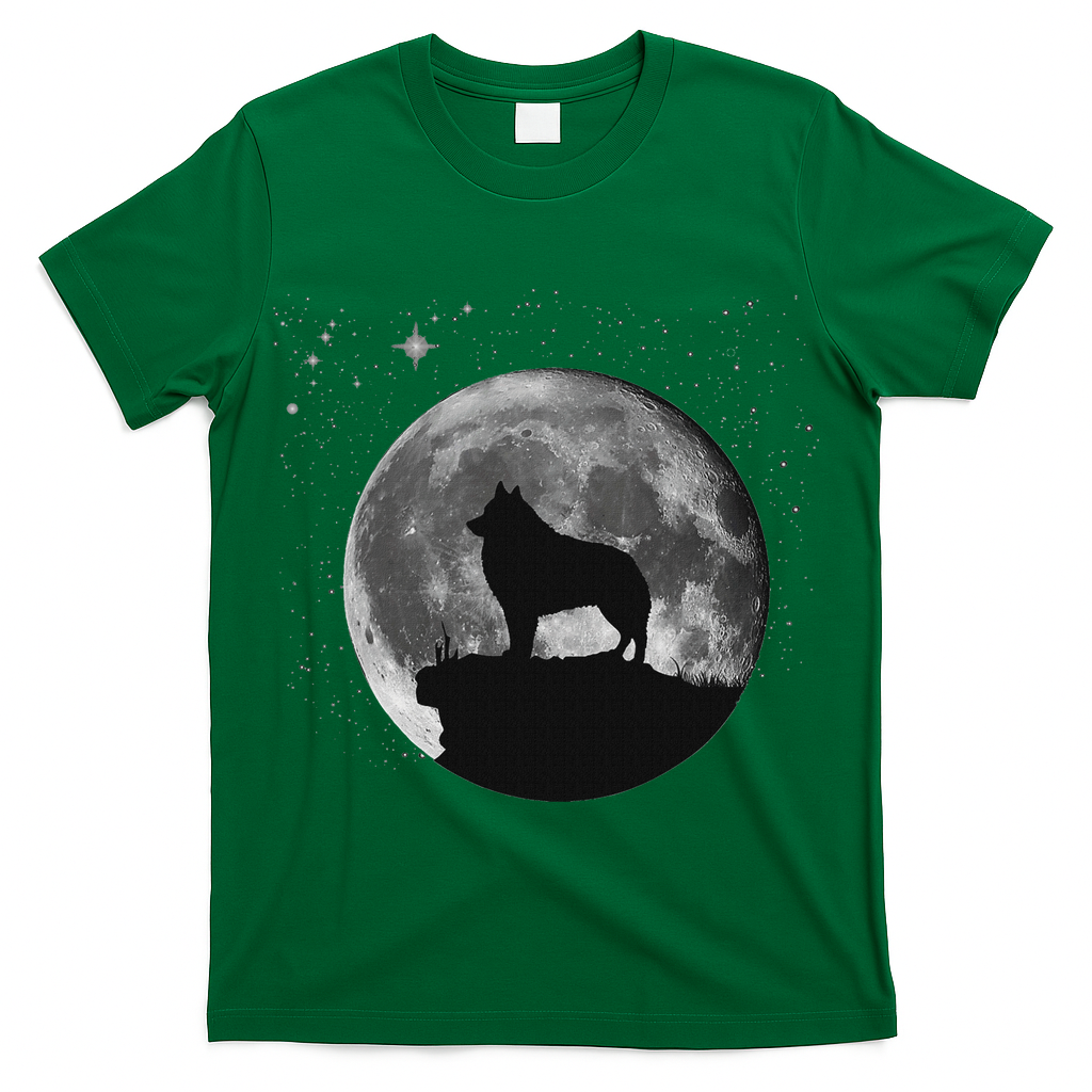 Schipperke Dog Moon T-Shirt