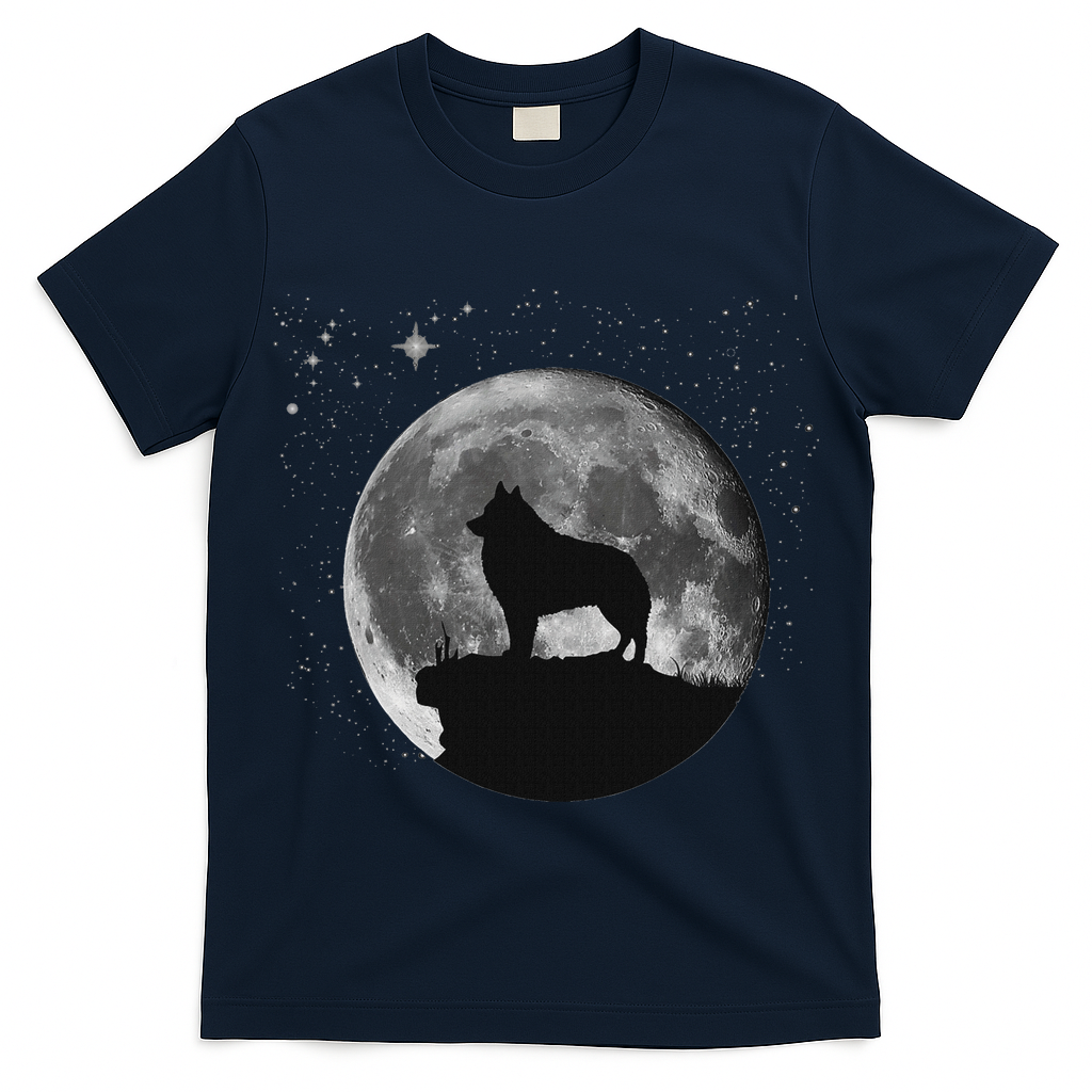 Schipperke Dog Moon T-Shirt