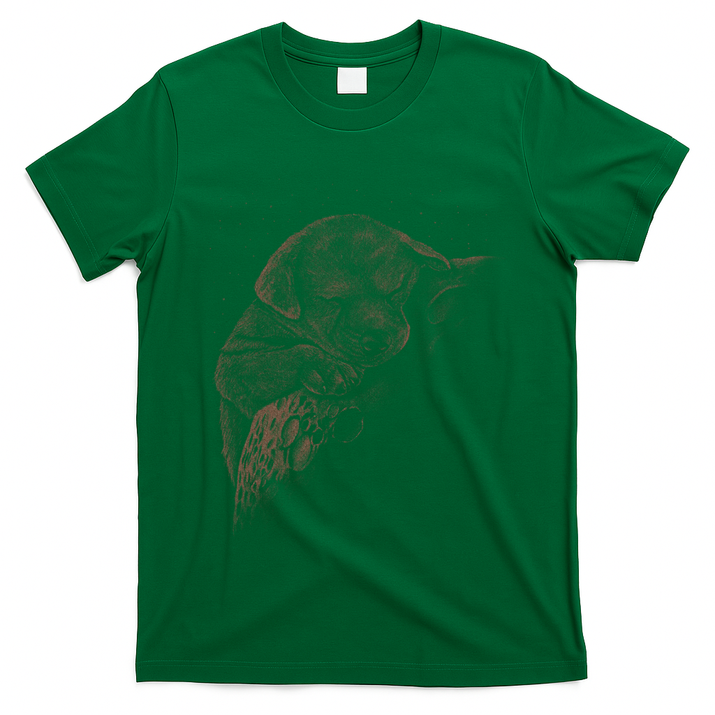Sweet Dog Sleeping On Moon T-Shirt