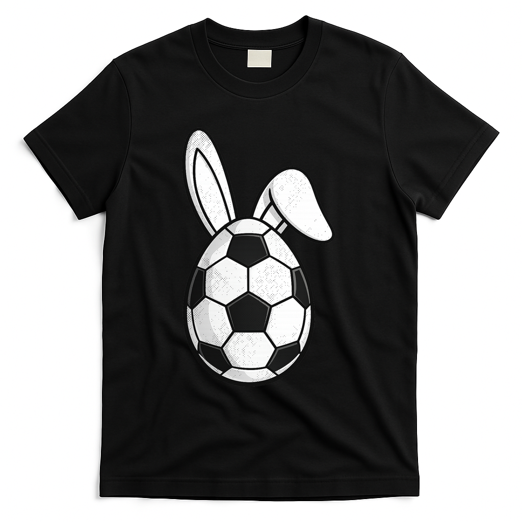 Soccer Easter Egg T-Shirt - Black