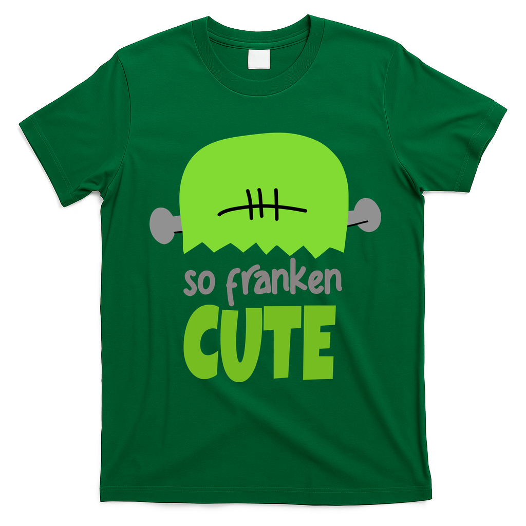 So Franken Cute Frankenstein Halloween T-Shirt - Irish Green