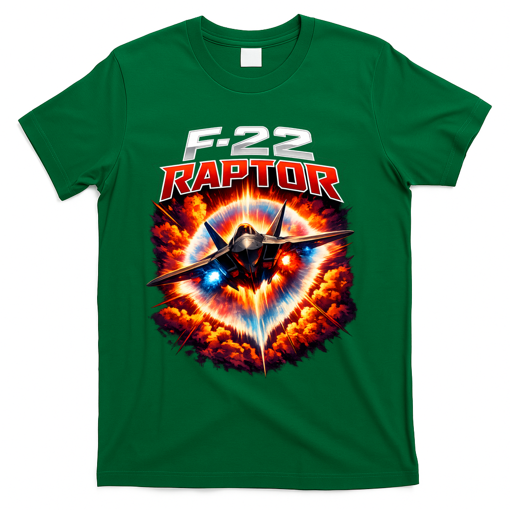 Sonic Fury F-22 Raptor T-Shirt - Green