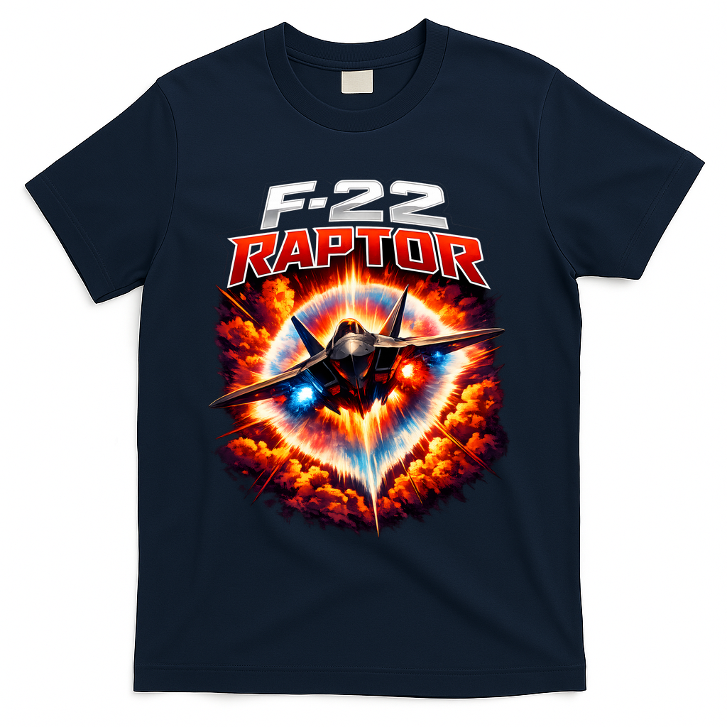 Sonic Fury F-22 Raptor T-Shirt - Navy