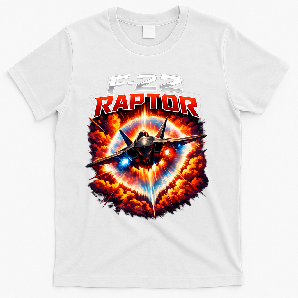 Sonic Fury F-22 Raptor T-Shirt - White