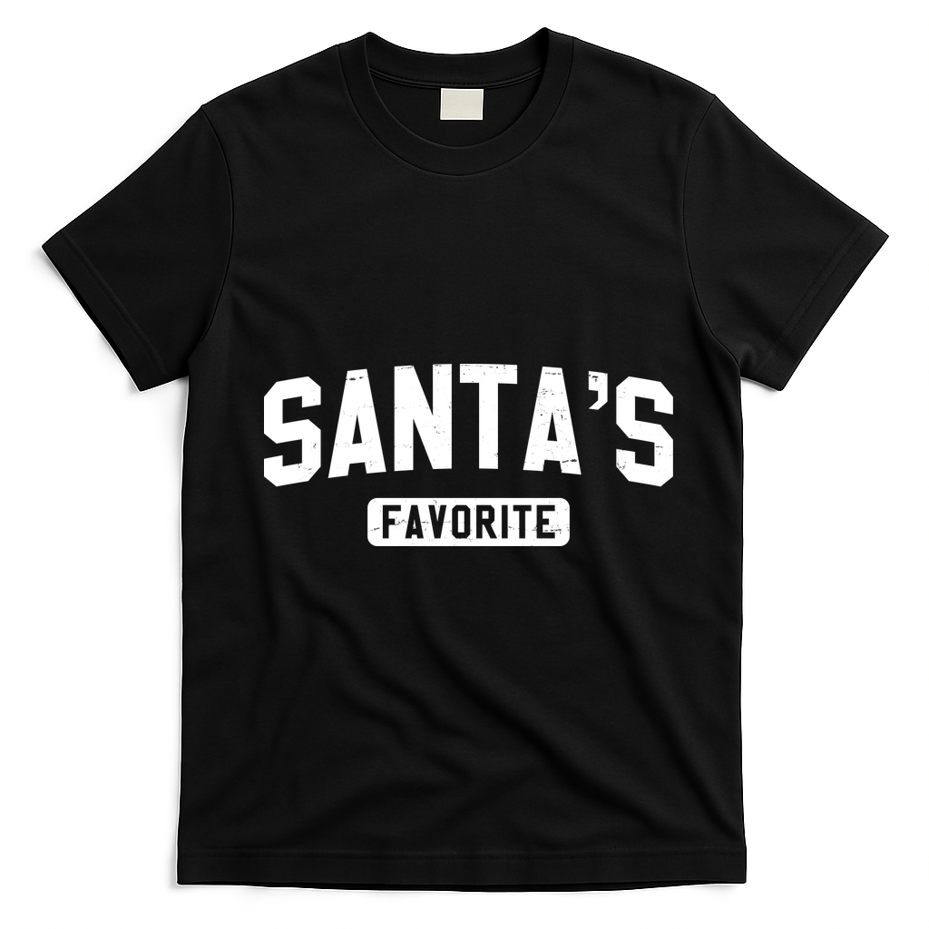 Santas Favorite T-Shirt - Black