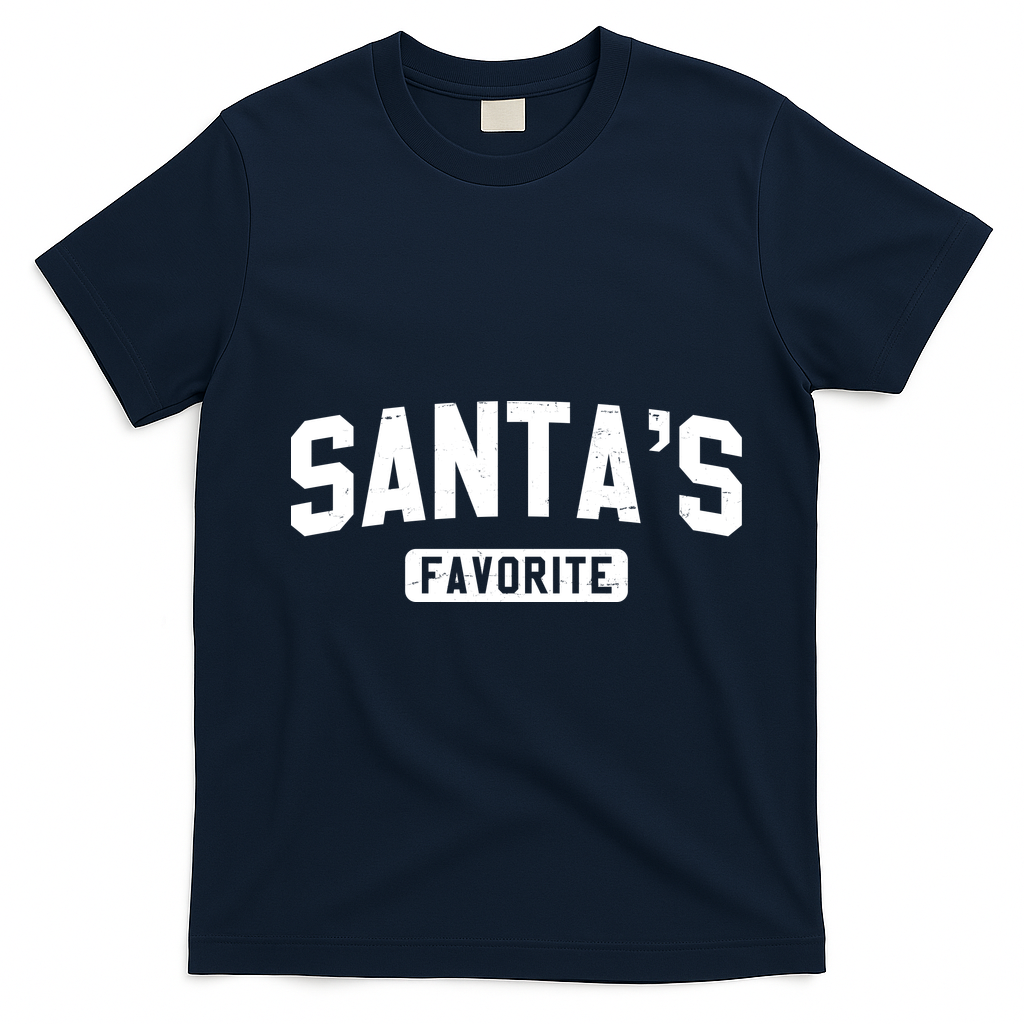 Santas Favorite T-Shirt - Navy Blue