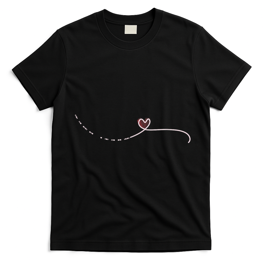 Subtle Fk Trump Morse Code Heart Antimaga Feminist Rights T-Shirt - Black