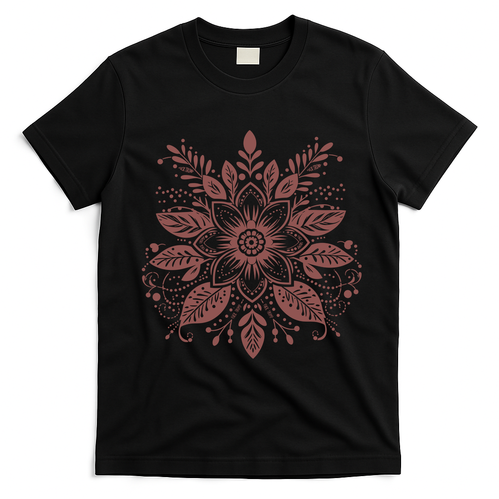 Subtle Fuck Trump Flower T-Shirt - Black