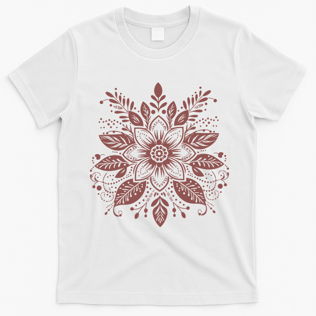 Subtle Fuck Trump Flower T-Shirt - White