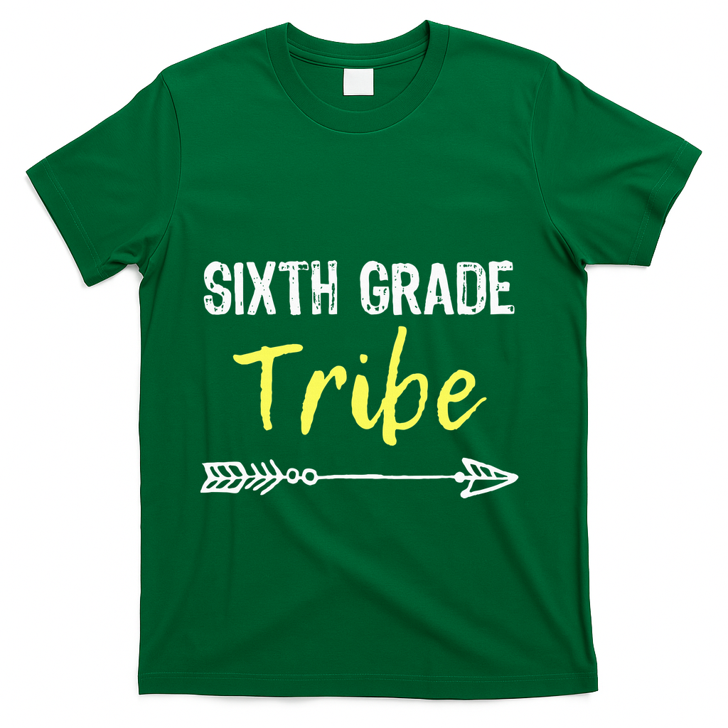 Sixth Grade Tribe 6th Teacher Back To School Gift T-Shirt - Green