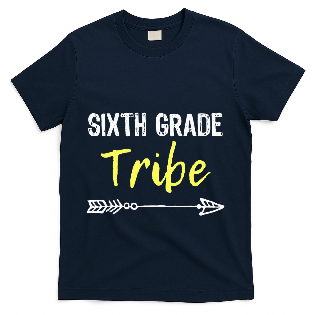 Sixth Grade Tribe 6th Teacher Back To School Gift T-Shirt - Navy