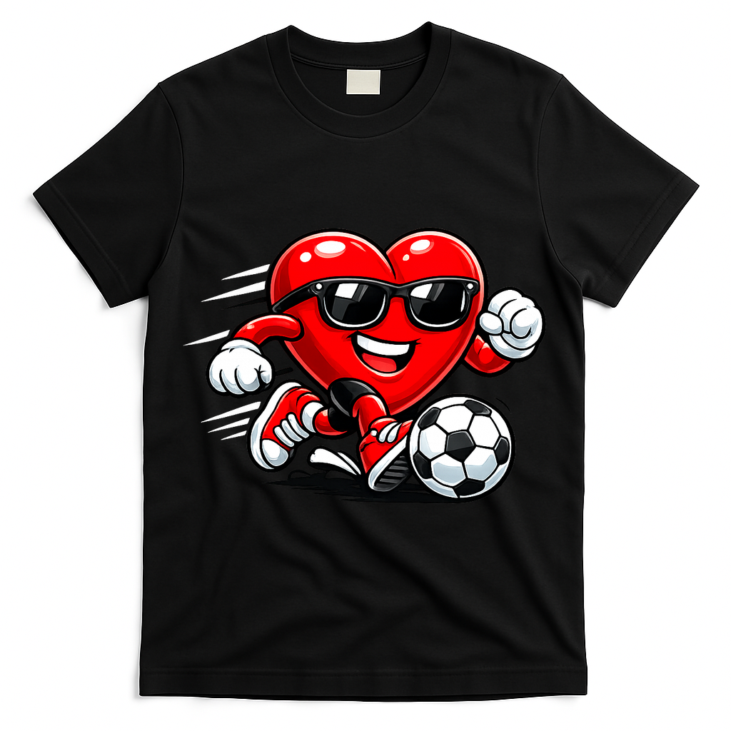 Soccer Heart Drip Sport Love Valentines Day T-Shirt