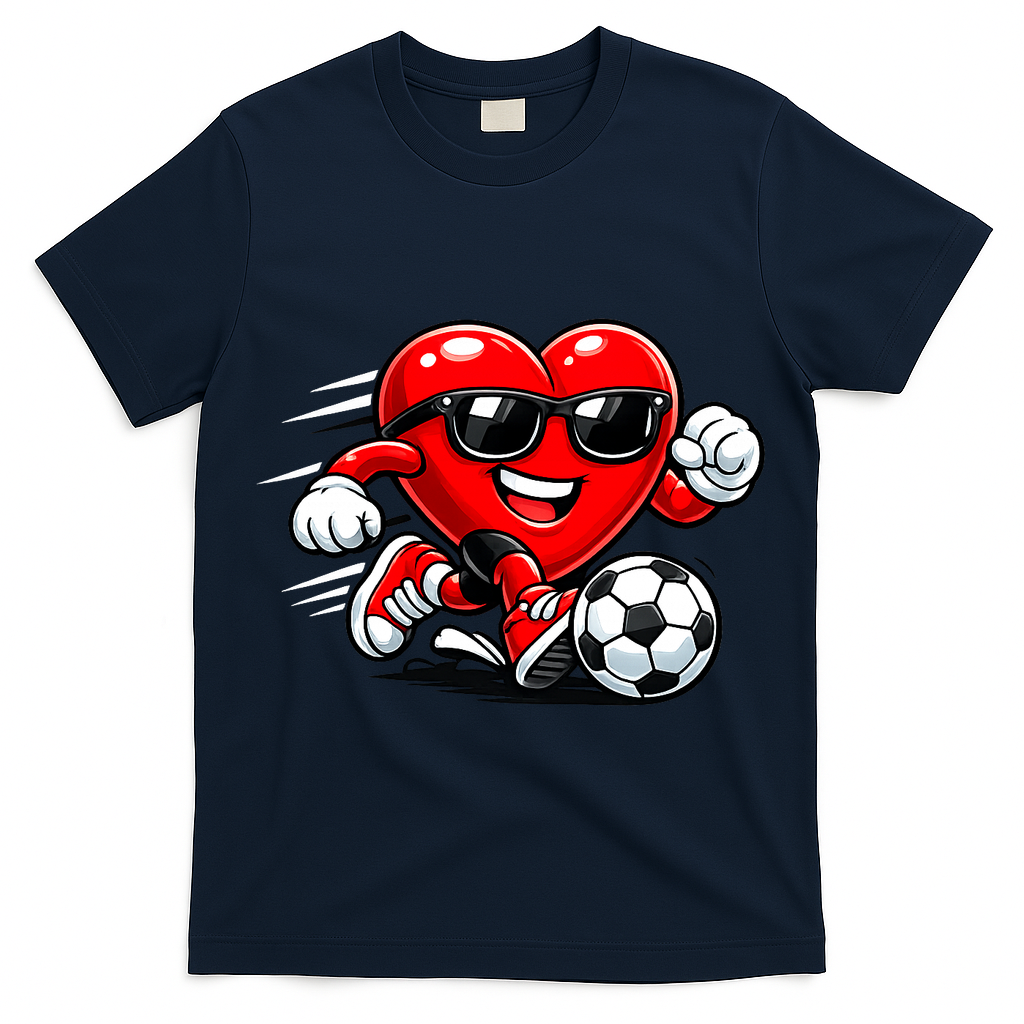 Soccer Heart Drip Sport Love Valentines Day T-Shirt