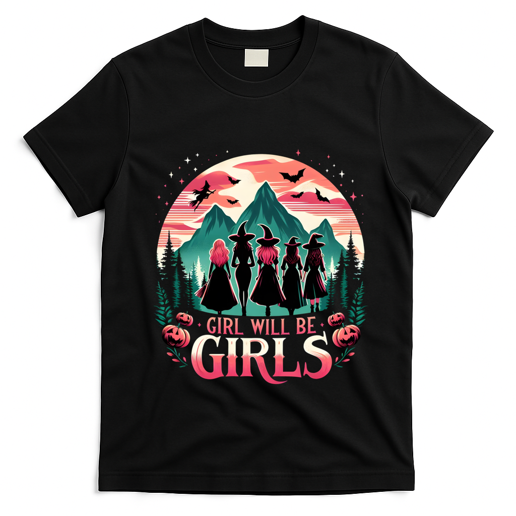 Spooky Halloween Witch Will Be Funny Witchy Vibes Gift T-Shirt - Black