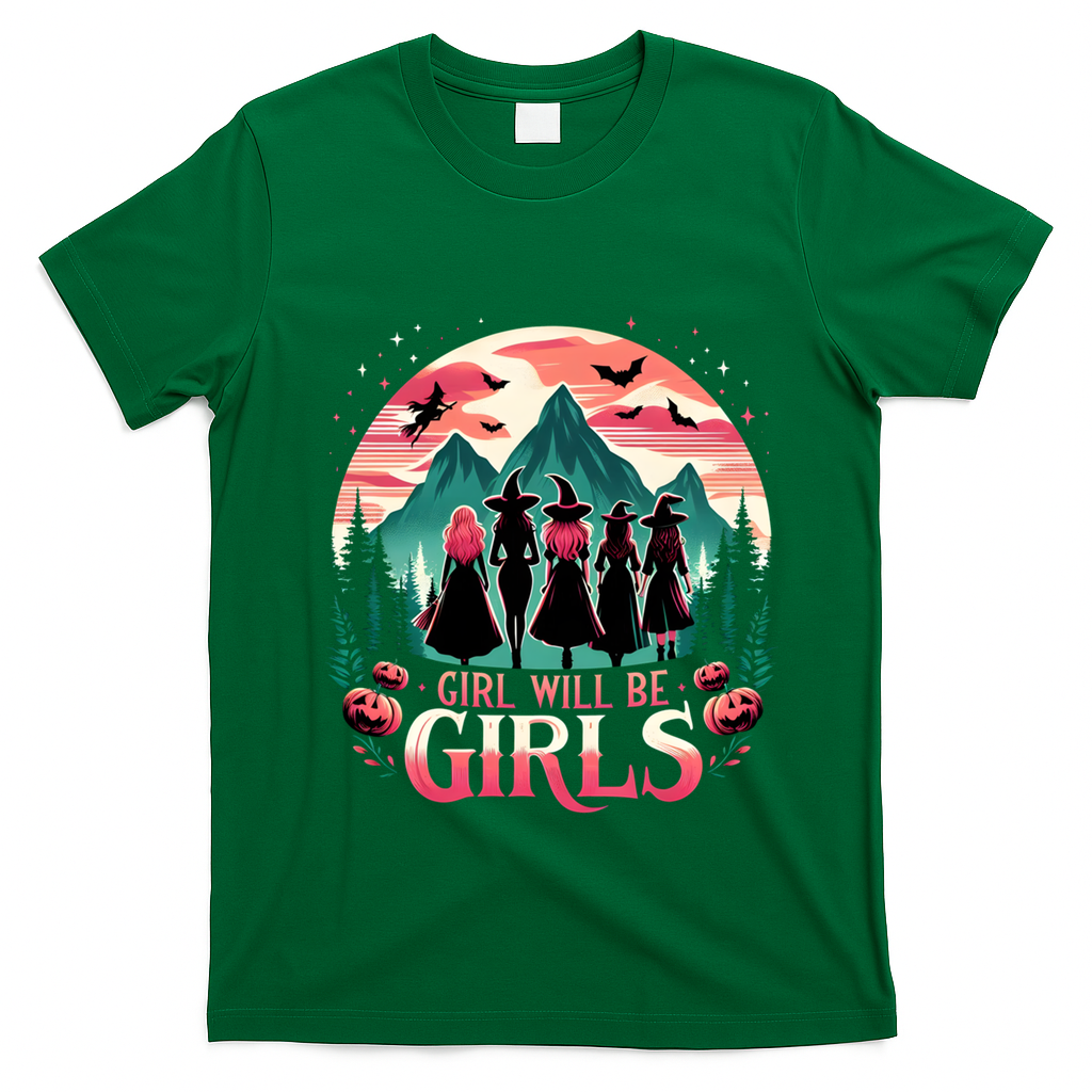 Spooky Halloween Witch Will Be Funny Witchy Vibes Gift T-Shirt - Irish Green