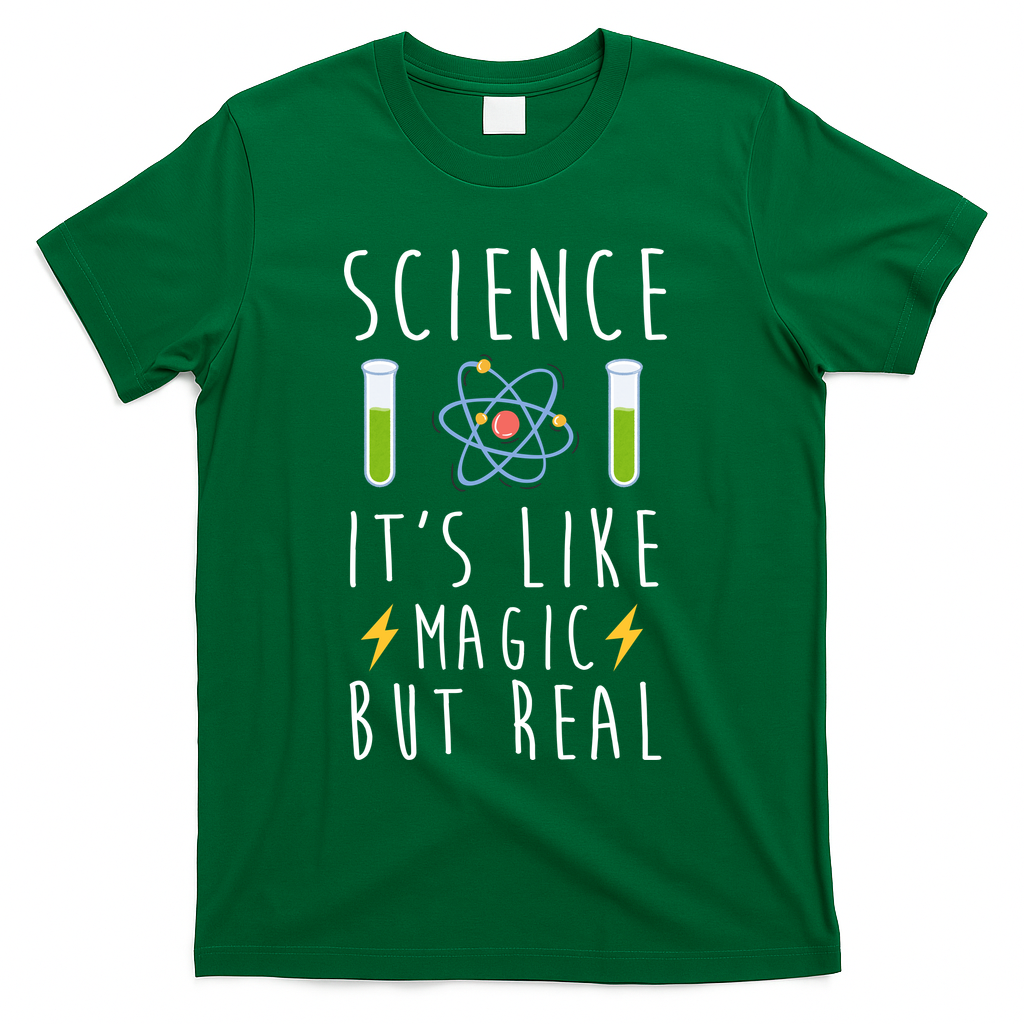 Science It's Like Magic But Real T-Shirt - Green