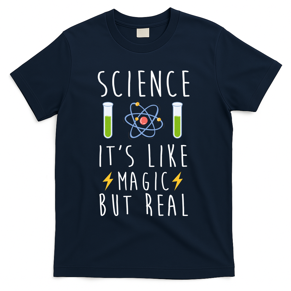 Science It's Like Magic But Real T-Shirt - Navy