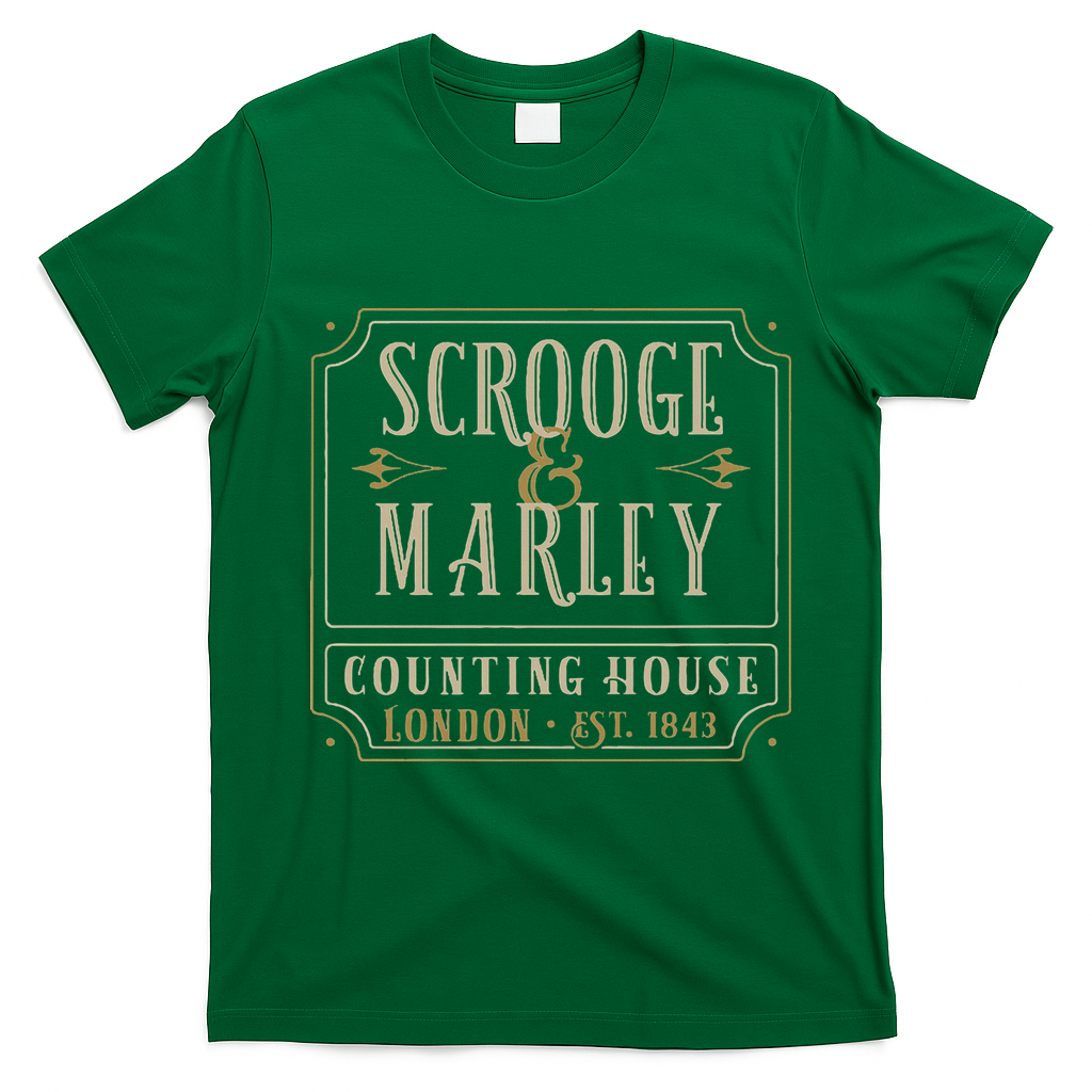Scrooge & Marley Counting House London Established 1843 T-Shirt - Irish Green