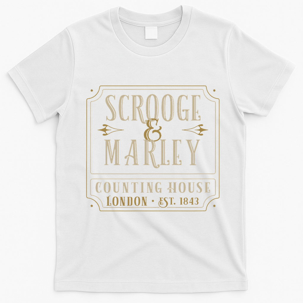 Scrooge & Marley Counting House London Established 1843 T-Shirt - White