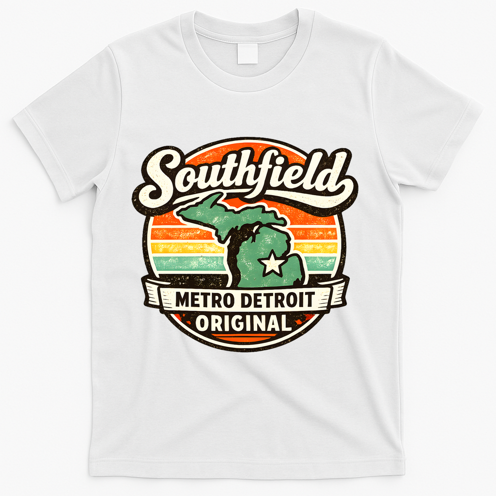 Southfield MI Hometown Pride Vintage Detroit Suburb T-Shirt - White