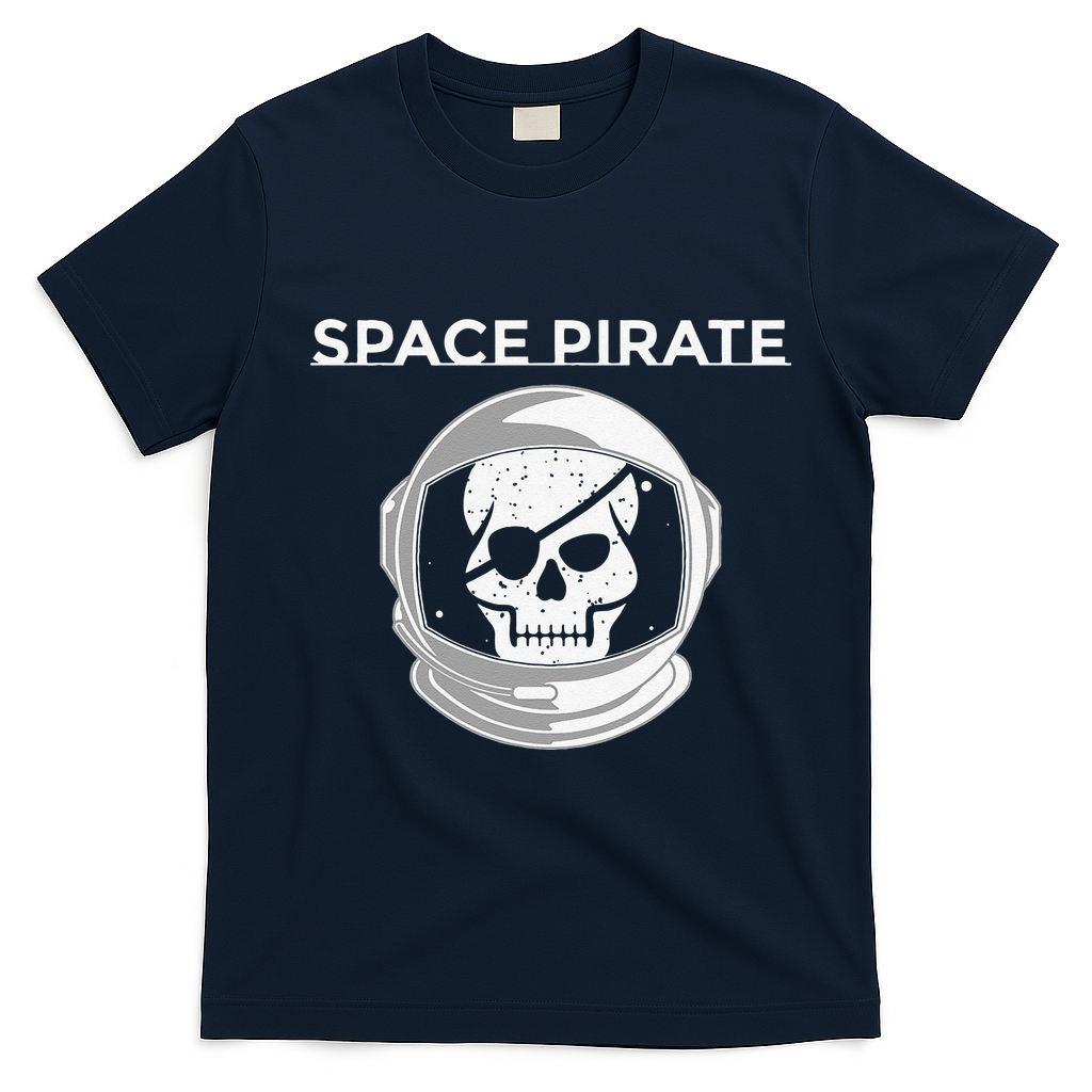 Space Pirate Halloween Costume For Pirate Astronaut Fan T-Shirt - Navy Blue
