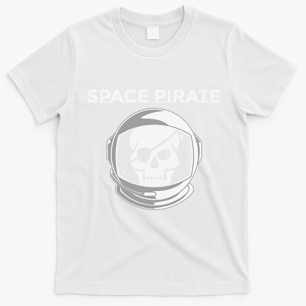 Space Pirate Halloween Costume For Pirate Astronaut Fan T-Shirt - White