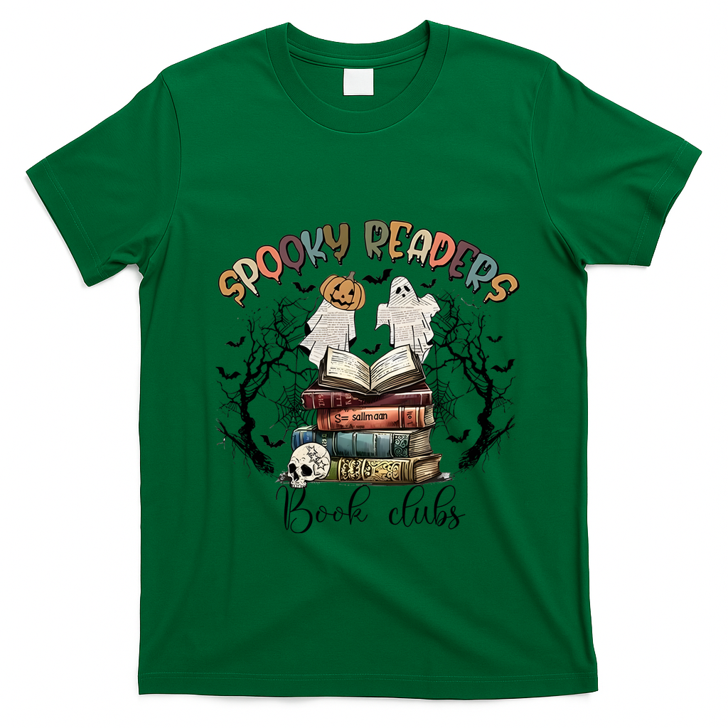 Spooky Readers Book Clubs T-Shirt - Irish Green