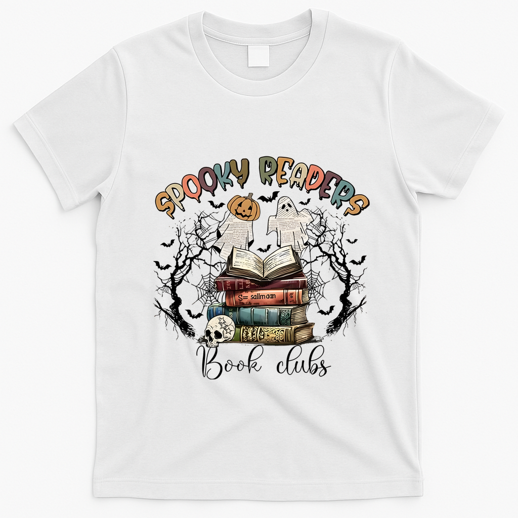 Spooky Readers Book Clubs T-Shirt - White