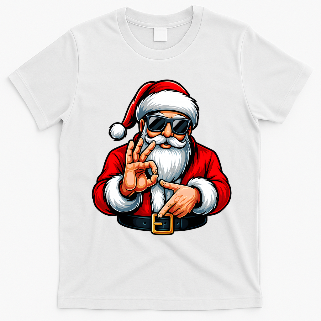 Six Seven 6 7 Meme Santa Christmas T-Shirt - White