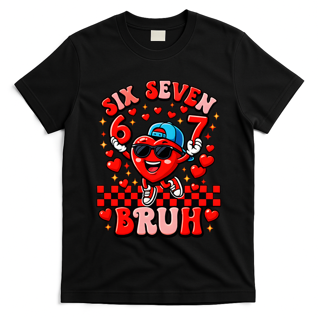 Six Seven 67 Meme Cool 6-7 Valentines Day T-Shirt