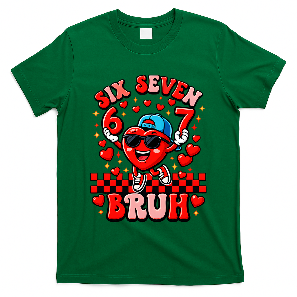 Six Seven 67 Meme Cool 6-7 Valentines Day T-Shirt