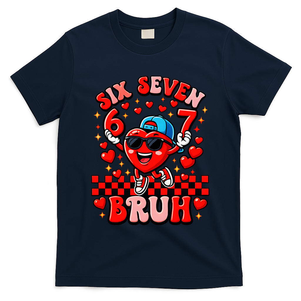 Six Seven 67 Meme Cool 6-7 Valentines Day T-Shirt