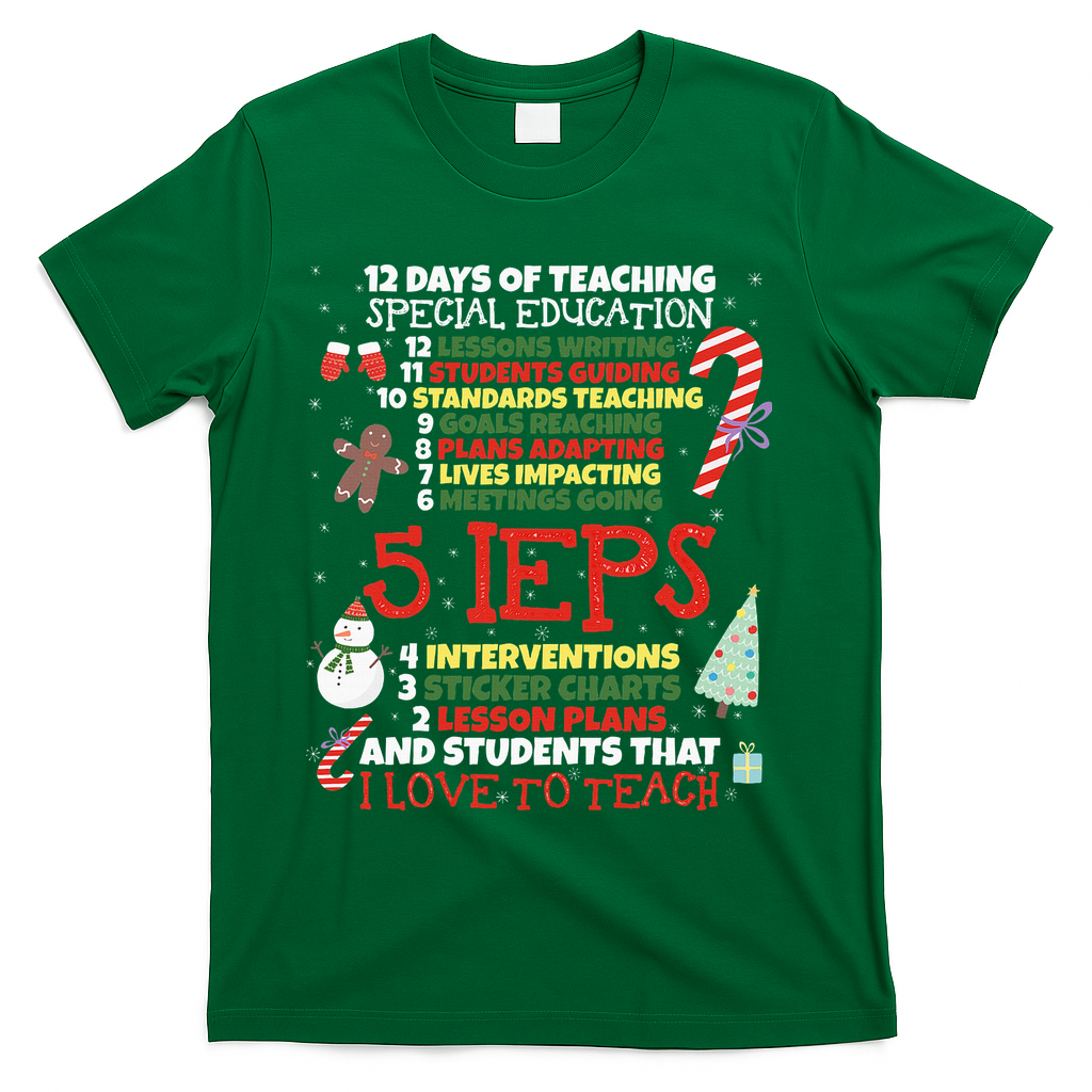Sped School Funny Special Education Teacher Gift T-Shirt - Green