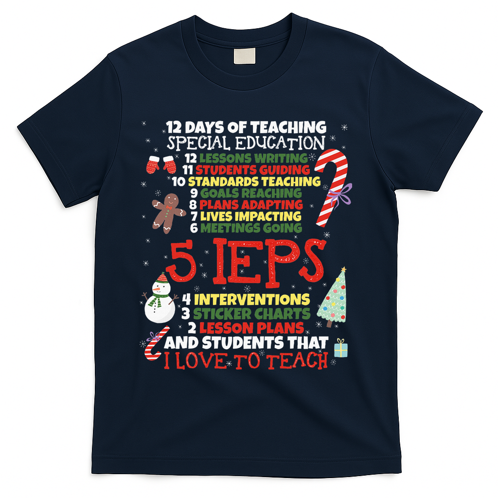 Sped School Funny Special Education Teacher Gift T-Shirt - Navy