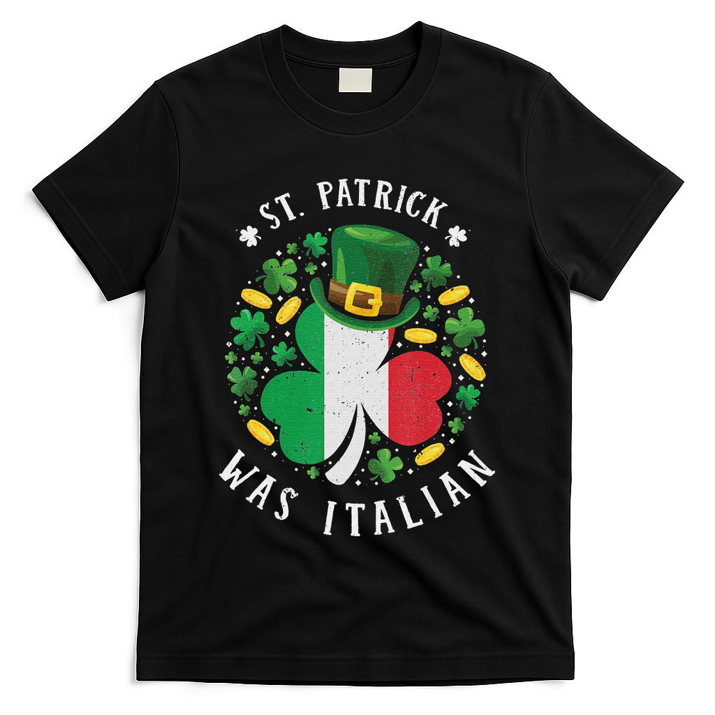 Shamrock St Patrick Was Italian St. Patrick's Day T-Shirt