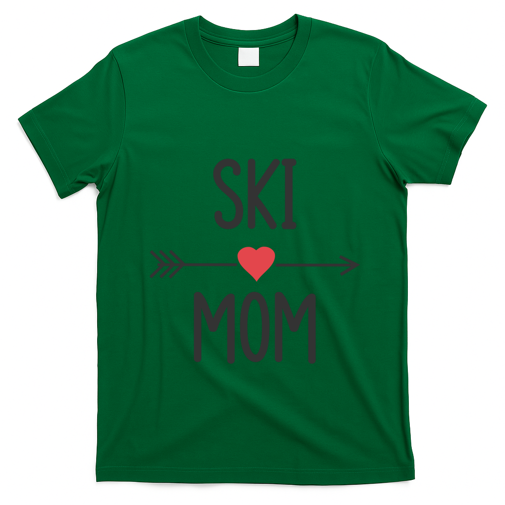 Ski Skier Skiing Mom Gift T-Shirt - Irish Green