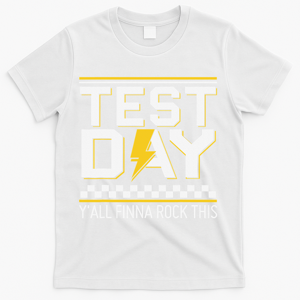Staar State Testing Day Motivation Yall Finna Rock This T-Shirt - White