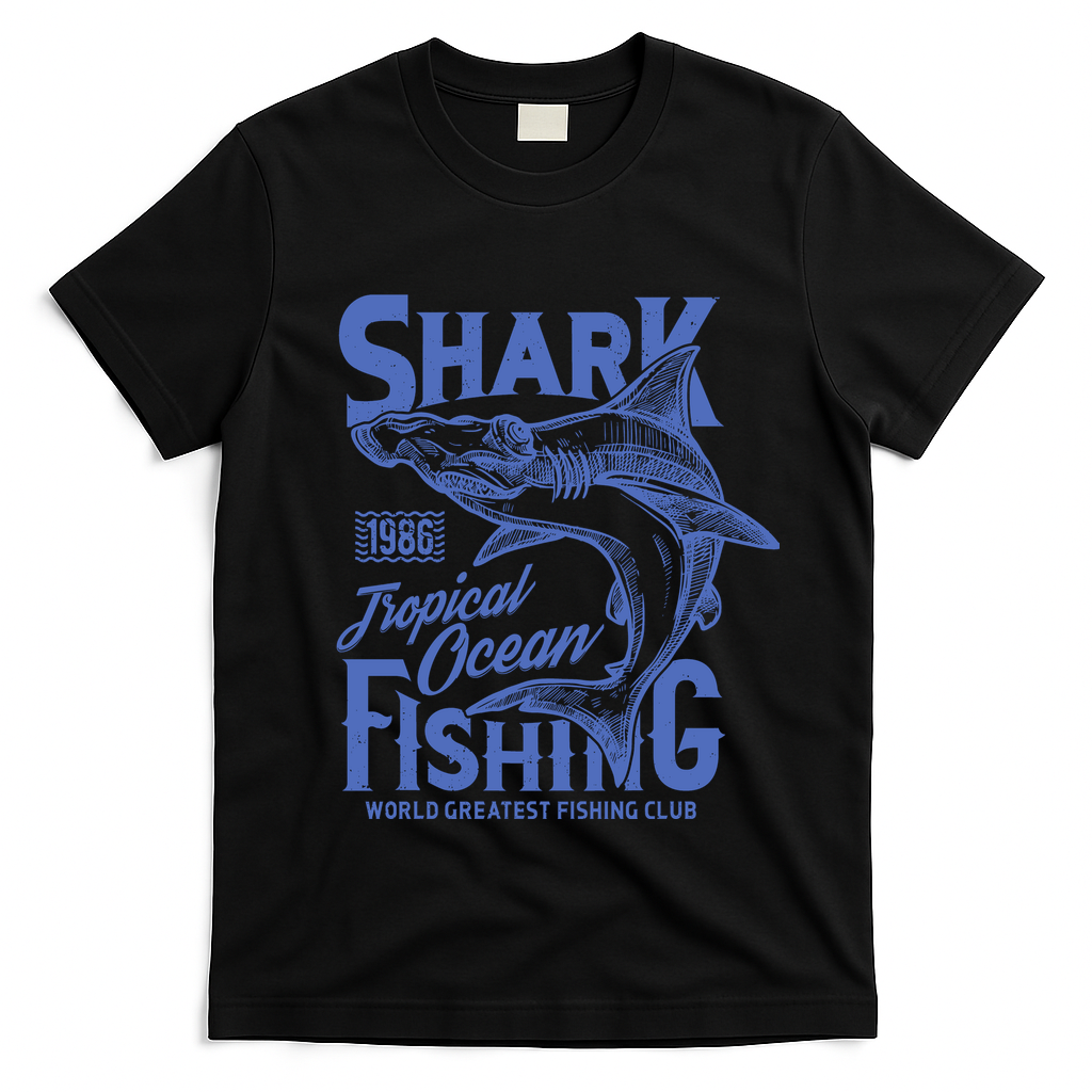 Shark Tropical Fishing World Greatest Fishing Club T-Shirt
