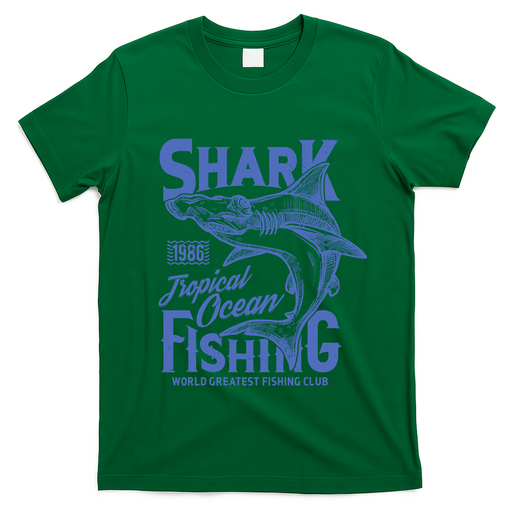 Shark Tropical Fishing World Greatest Fishing Club T-Shirt