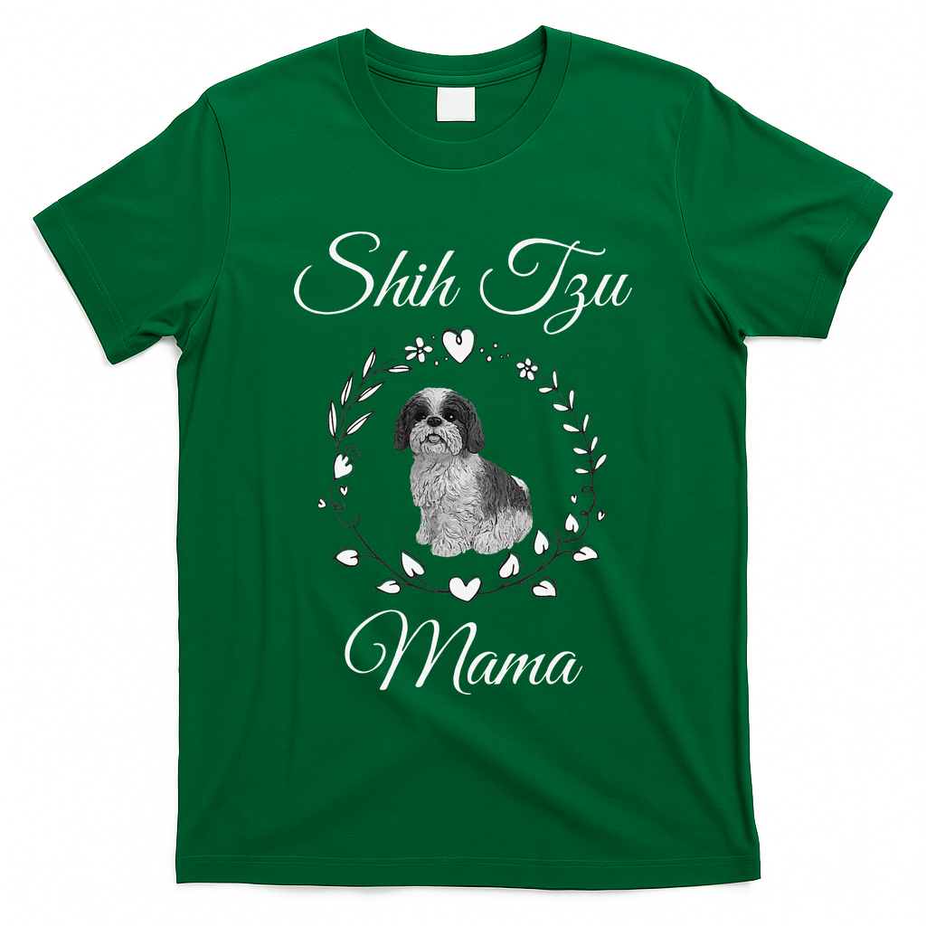 Shih Tzu Mama Funny Dog Lover Mothers Day Shitzu Dog Gift T-Shirt