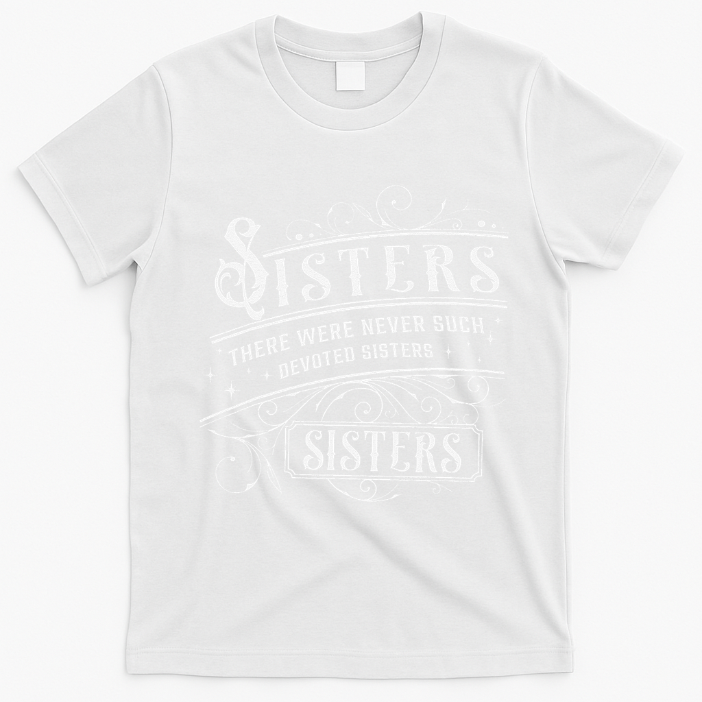 Sisters There Were Never Such Devoted Sisters Christmas T-Shirt - White