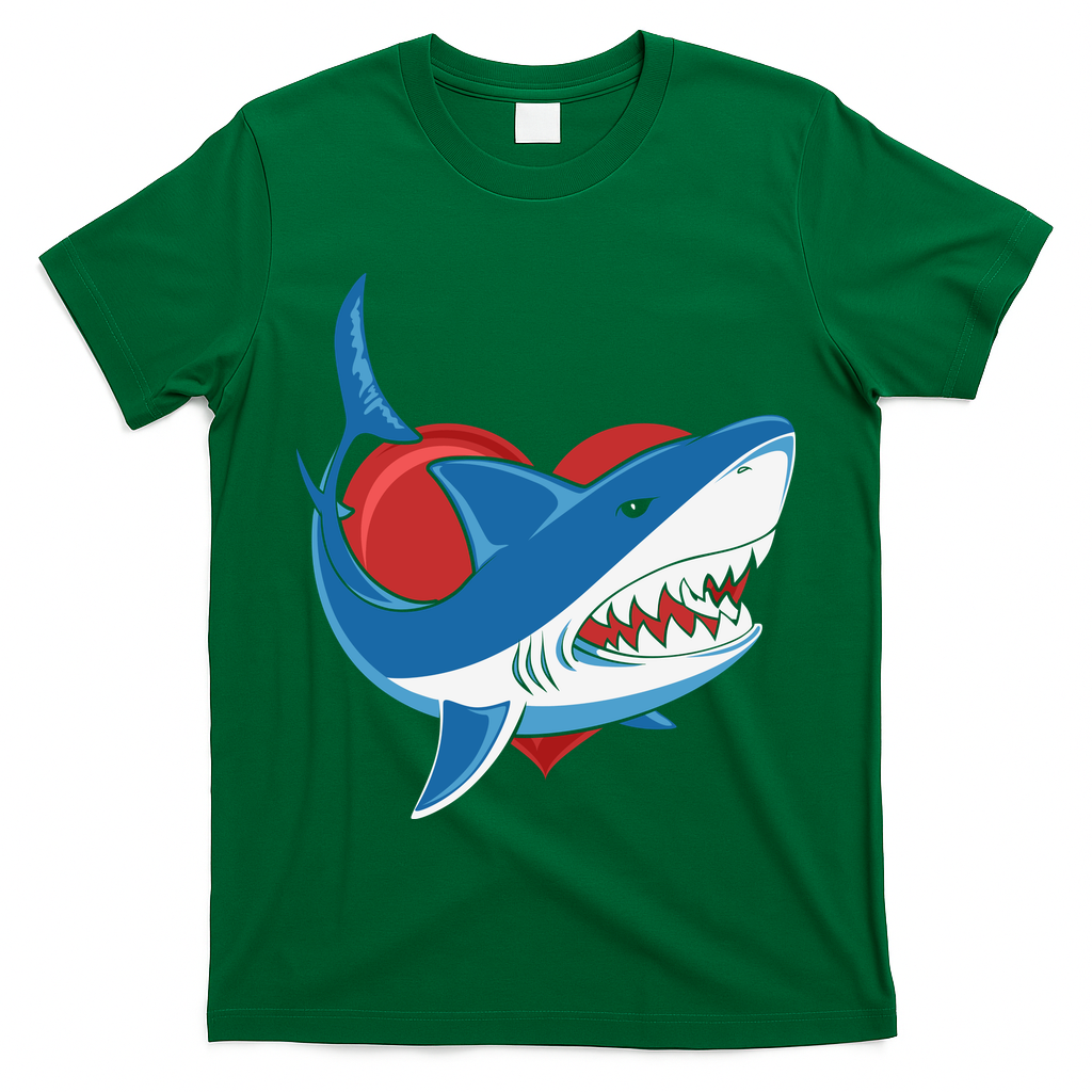 Shark With Heart, Shark Lovers Valentine Gift For Valentine Day T-Shirt