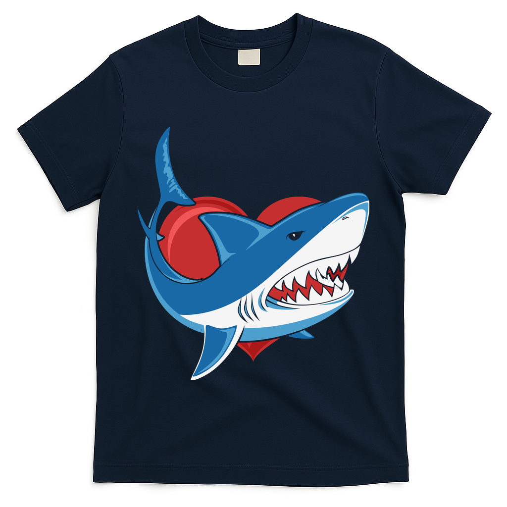 Shark With Heart, Shark Lovers Valentine Gift For Valentine Day T-Shirt